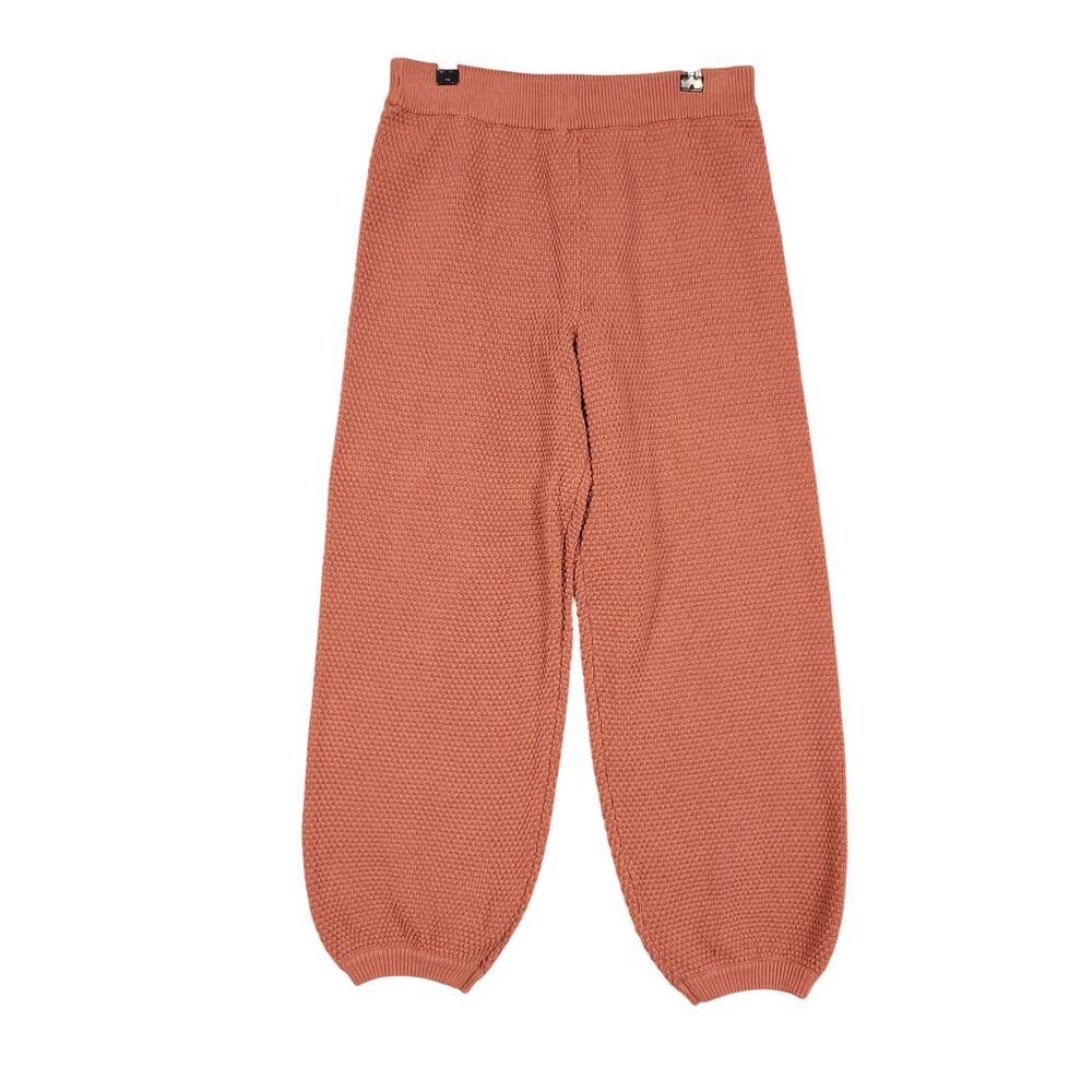 FREE PEOPLE BEACH Hailee Cardi Pants Waffle Knit Cropped Joggers Pant SIZE SMALL